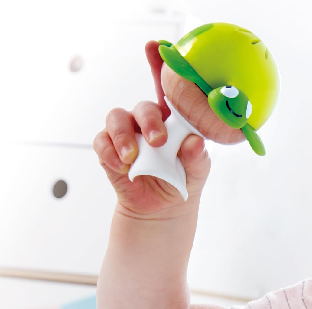 Set zornăitor cu ventuză Hape | Trei animale cu elemente de inel pentru dentiție, țestoasă, caracatiță și balenă | Jucărie de învățare de la 0 luni Jucarii Bebe Naty Shop