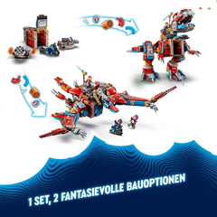 LEGO Dreamzzz 2-In-1 Coopers Dino-Mech C-Rex, jucărie Pterodactyl, T.Rex figurină de acțiune pentru băieți și fete, jucărie creativă, set de aventură, cadou pentru copii de la 9 ani 71484 Seturi de constructie Besuche den LEGO-Store