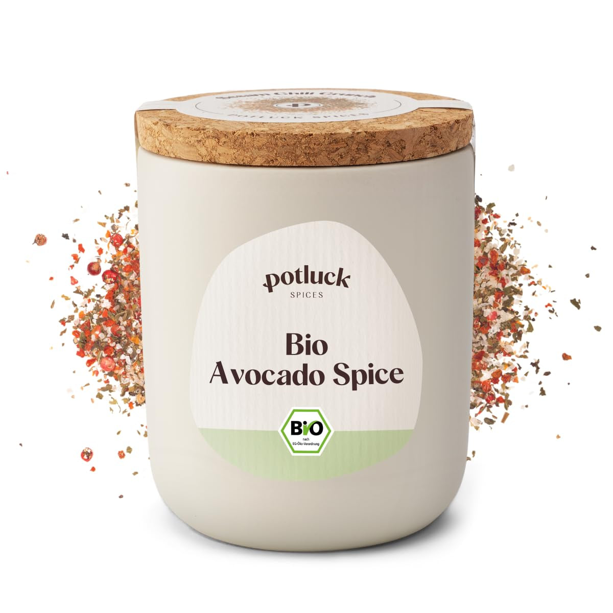 Potluck | Bio Sizilianisches Zitronensalz | Gewürzsalz für Fisch, Meeresfrüchte, Gemüse, Salate und Dressings | 140g im Keramiktopf