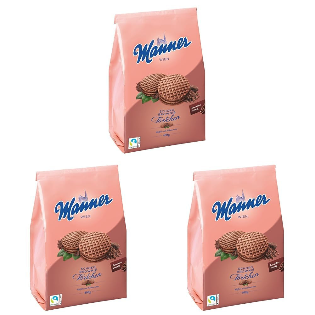 Tartele Manner | Fursecuri crocante cu cremă de alune | 1 pachet (400 g)