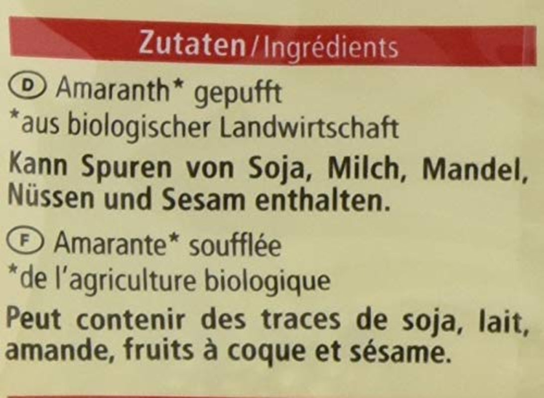 Amarant expandat organic, 125g