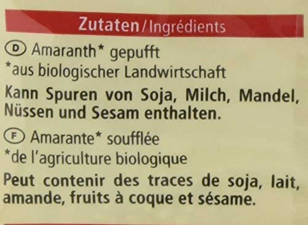 Amarant expandat organic, 125g