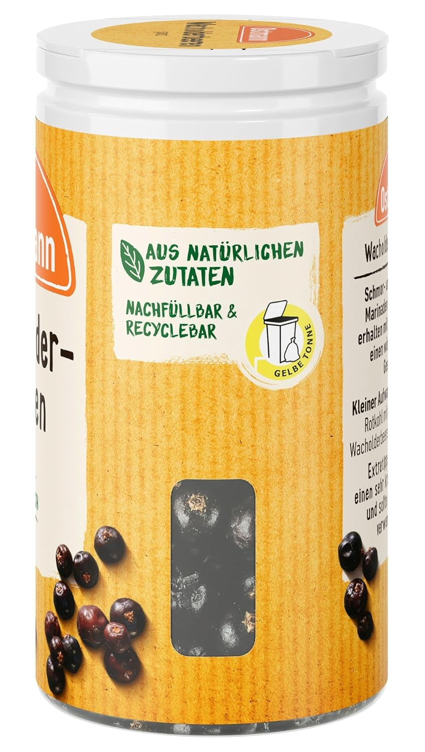 Ostmann Gewürze - Wacholderbeeren ganz | Ideal zum Würzen von Sauerbraten und Wildgerichten | 20 g in der Streudose