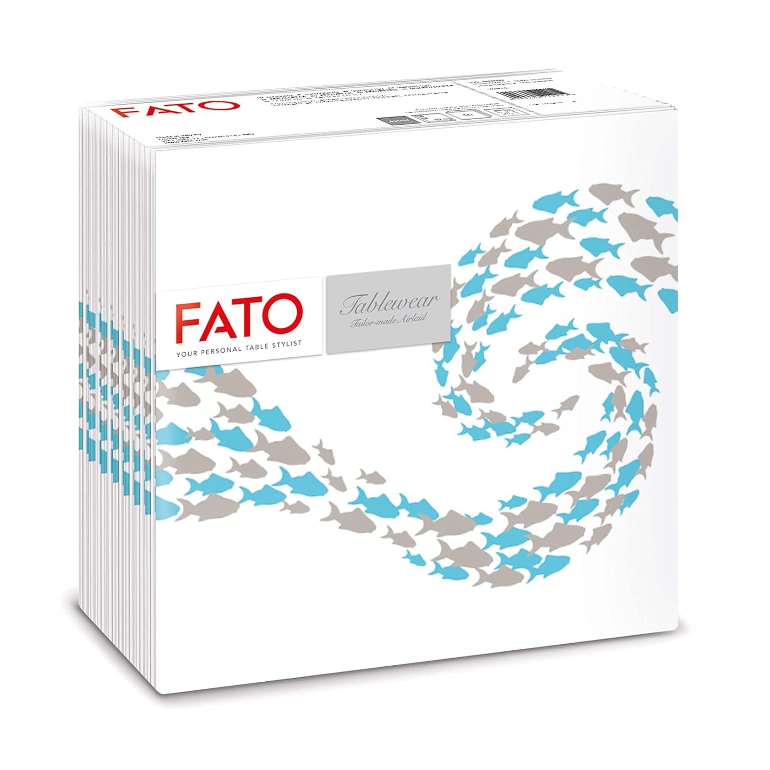 Fato - Șervețele din hârtie uscată, airlaid, efect textil, pachet cu 50 de șervețele, format 40X40 pliate în 4, Tropicana Decor