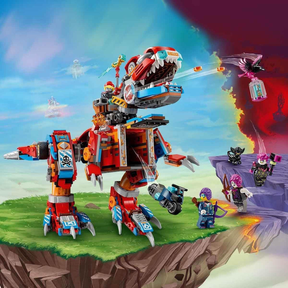 LEGO Dreamzzz 2-In-1 Coopers Dino-Mech C-Rex, jucărie Pterodactyl, T.Rex figurină de acțiune pentru băieți și fete, jucărie creativă, set de aventură, cadou pentru copii de la 9 ani 71484 Seturi de constructie Besuche den LEGO-Store