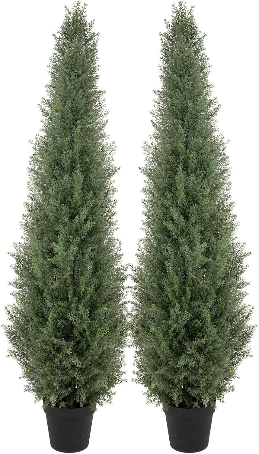 150 Cm Künstlicher Zedernbaum Uv-Beständig, Künstliche Formschnittbäume Mit Vollen Und Realistischen Blättern, Künstliche Pflanzen Für Die Eingangstür, Veranda, Terrasse, Balkon
