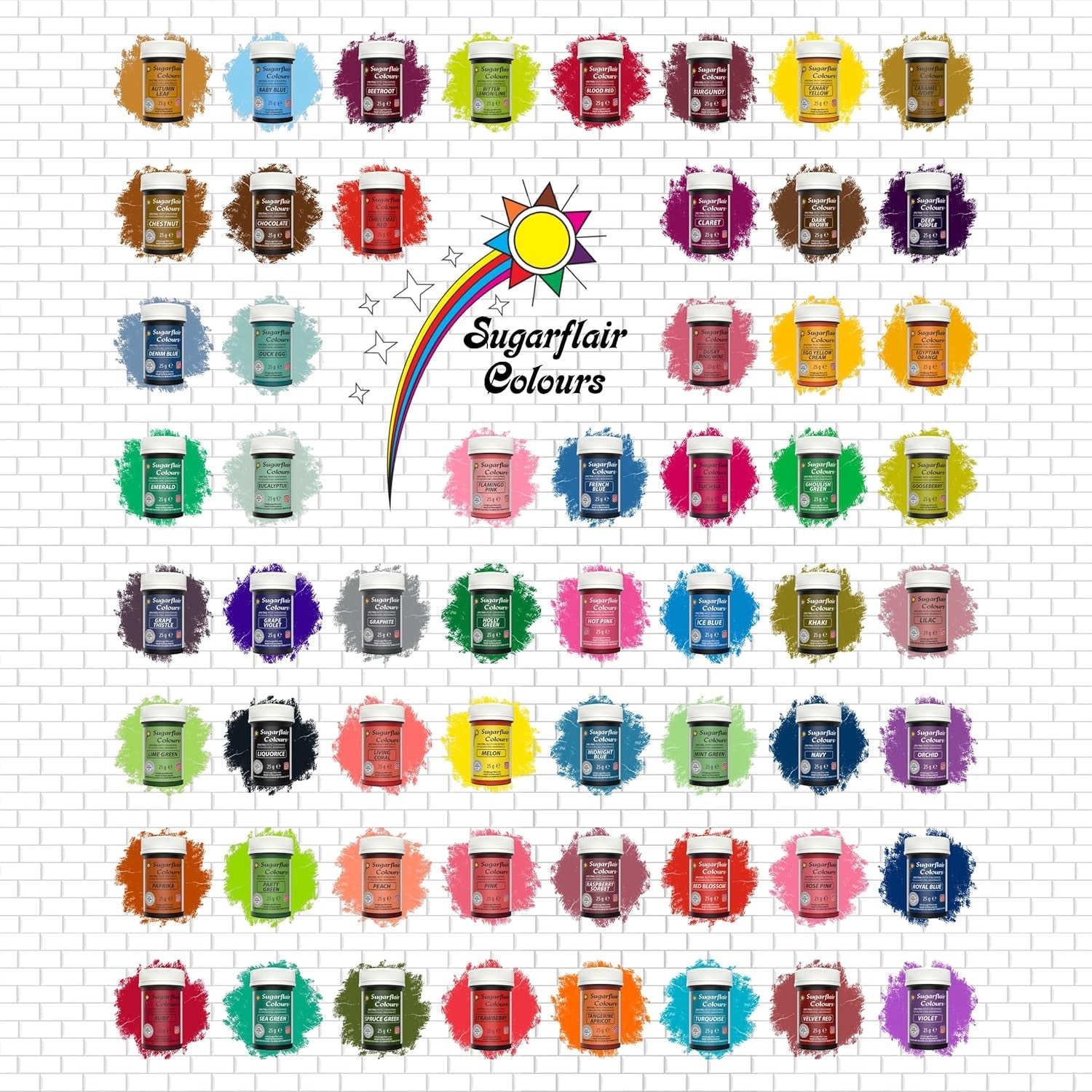 Pastă de colorant alimentar Sugarflair Grafit, colorant alimentar spectral concentrat pentru cremă de unt, pastă de zahăr, glazură, mixuri pentru prăjituri, macarons și multe altele! - 25g