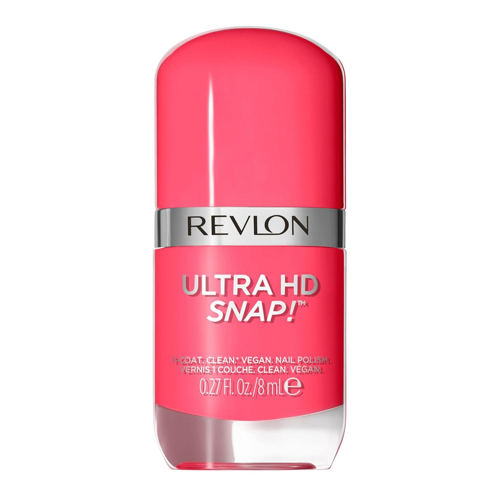 Oja Revlon Ultra HD Snap, formulă vegană de lungă durată, uscare rapidă și aplicare într-un singur strat, acoperire completă, culoare (8 ml) Hot Stuff (007), unisex