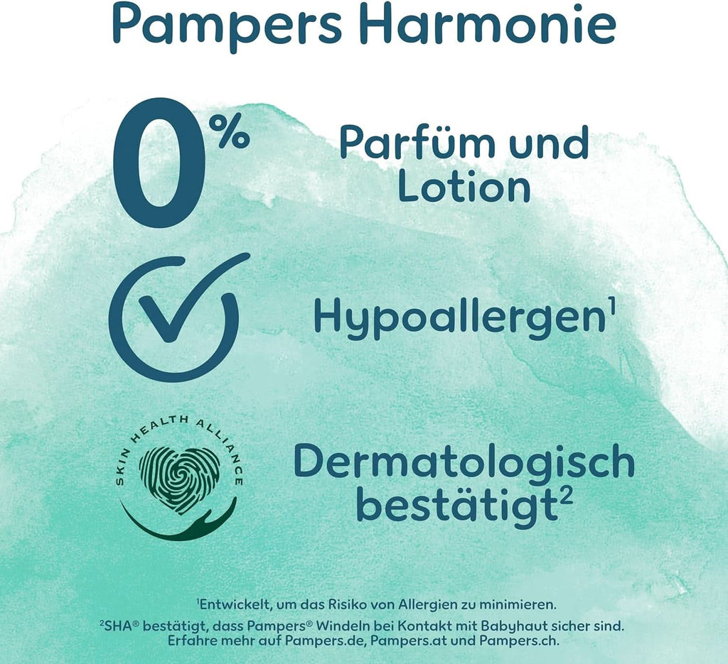 Pampers Baby scutece mărimea 5 (11-16kg) Harmony, Protecție delicată a pielii și ingrediente pe bază de plante, 152 buc. Mama si Copilul Naty Shop