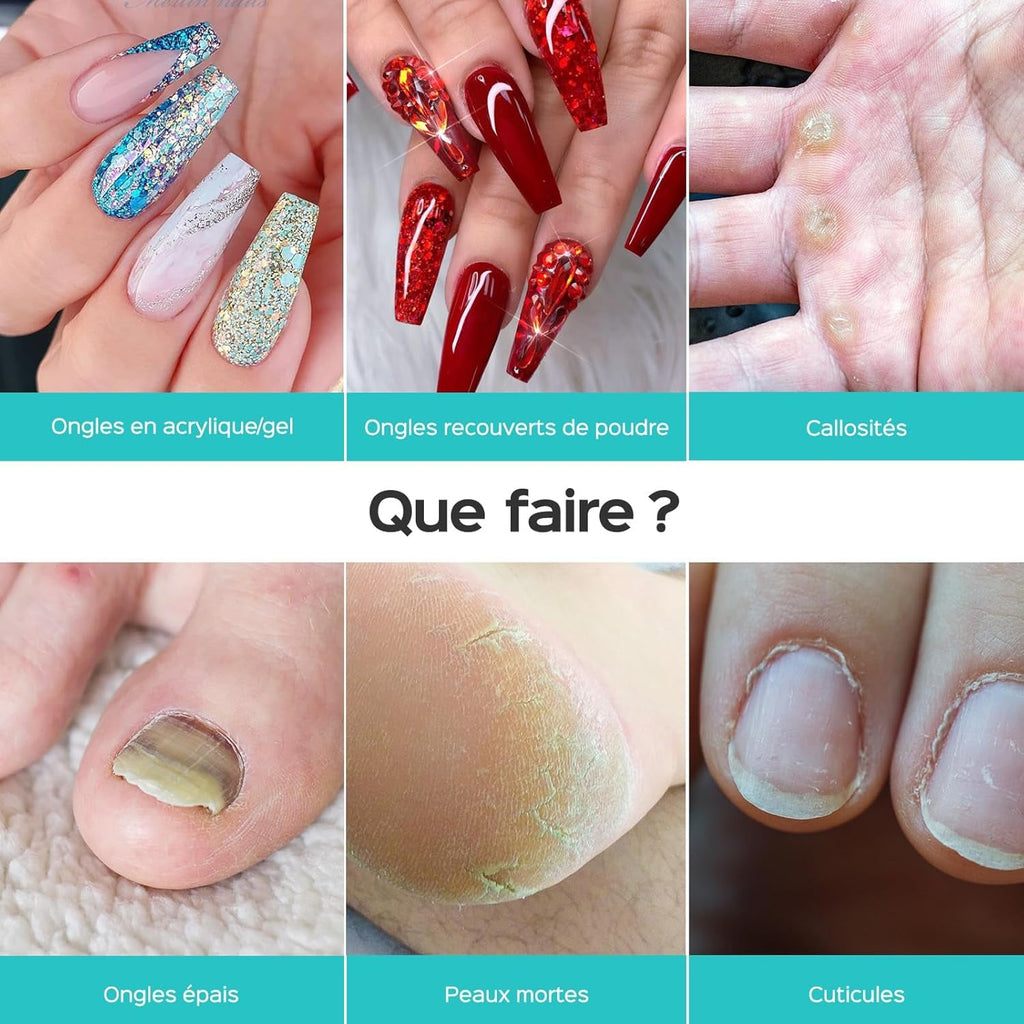 COSLUS Nagelfräser Kabellos Tragbar Für Gelnägel: Elektrische Nagelfeile Stufenloser Geschwindigkeitsregelung Für Maniküre Pediküre Und Acrylnägel Plastik Nail Drill Für Anfänger & Nagelstudio Zuhause