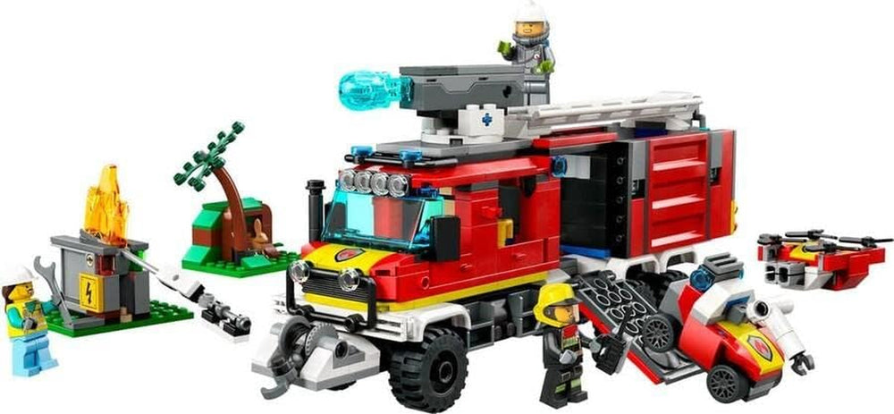 LEGO 60374 City Fire Brigade Command Vehicle, jucărie modernă cu camion de pompieri, cu drone de stingere a incendiilor, cu figuri pentru copii Seturi de constructie Besuche den LEGO-Store