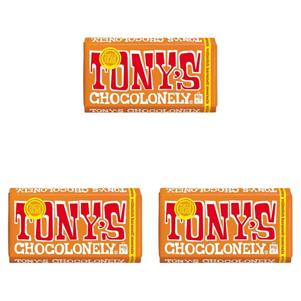 Tony's Chocolonely - Ciocolată neagră cu migdale și sare de mare 90g