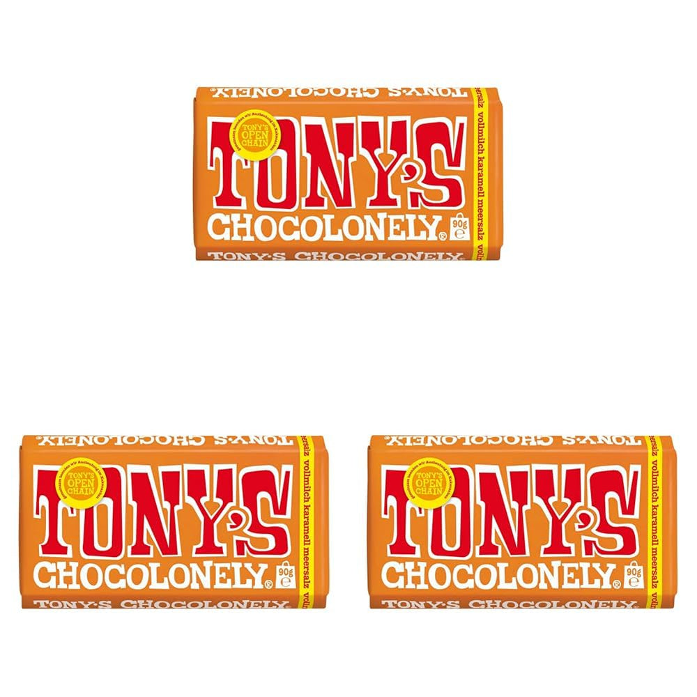 Tony's Chocolonely - Ciocolată neagră cu migdale și sare de mare 90g