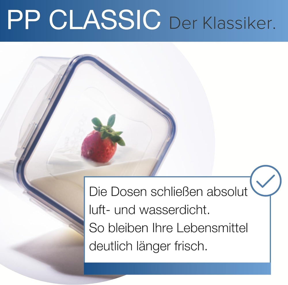LocknLock PP Classic set borcan pentru depozitarea alimentelor 5pcs | 180ml, 350ml, 600ml, 870ml, 3.6L | 100% etanș la aer și apă | fără BPA | organizator pentru congelator și frigider | sigur pentru mașină de spălat vase și microunde Cutii depozitare alimente Naty Shop