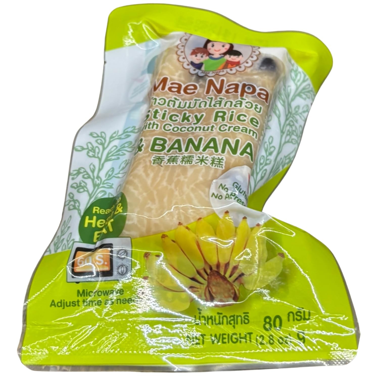 - Orez lipicios cu nucă de cocos și banană - (6 x 80 g)