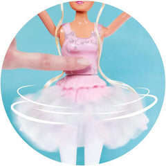 Simba 105733603 - Steffi Love Balerina Dansatoare, păpușă Steffi ca balerină cu prieten animal și fustă rotativă, păpușă de joacă 29 cm, de la 3 ani