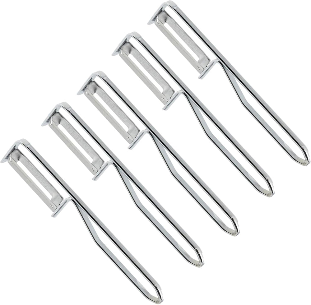 Peeler universal Fackelmann, lamă din oțel inoxidabil Peeler Naty Shop Peeler economic Set 5 bucati