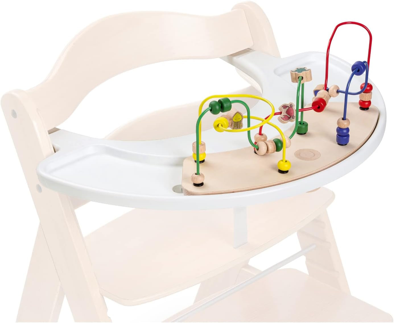 hauck Play Music, Zebra - Xilofon joc muzical de la 12 luni Compatibil cu placa de joc Play Tray pentru Alpha+, Beta+ și Arketa scaun înalt din lemn, jucărie din lemn pentru copii Promovează coordonarea ochi-mână Jucarii Bebe Naty Shop Set de mișcare Alpha Play, animale de apă alb Tablă de joc + atașament de joc