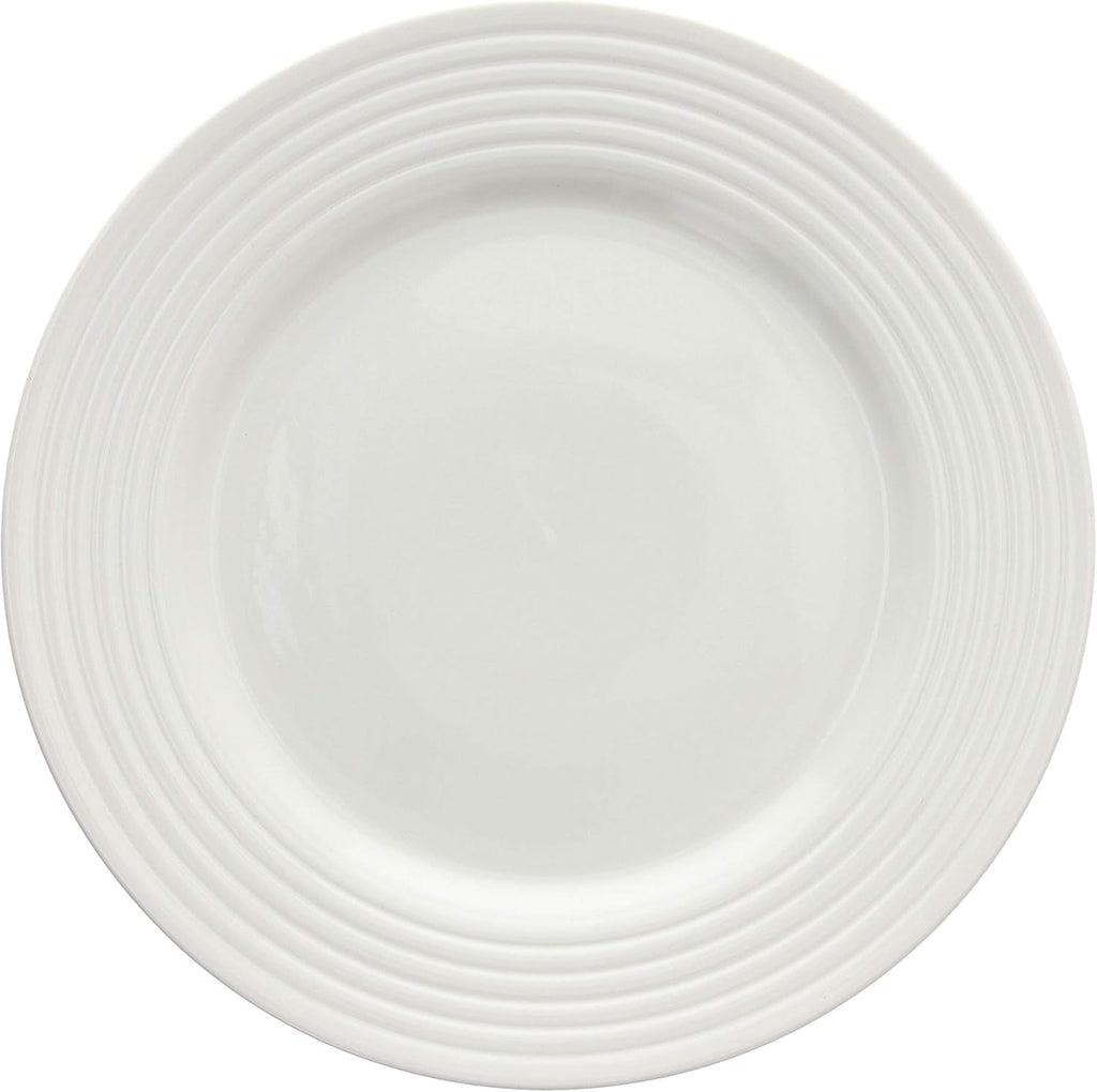Rings Tellerservice Für 6 Personen, 18-Teilig, Porzellan, Weiß Seturi vesela masa Naty Shop