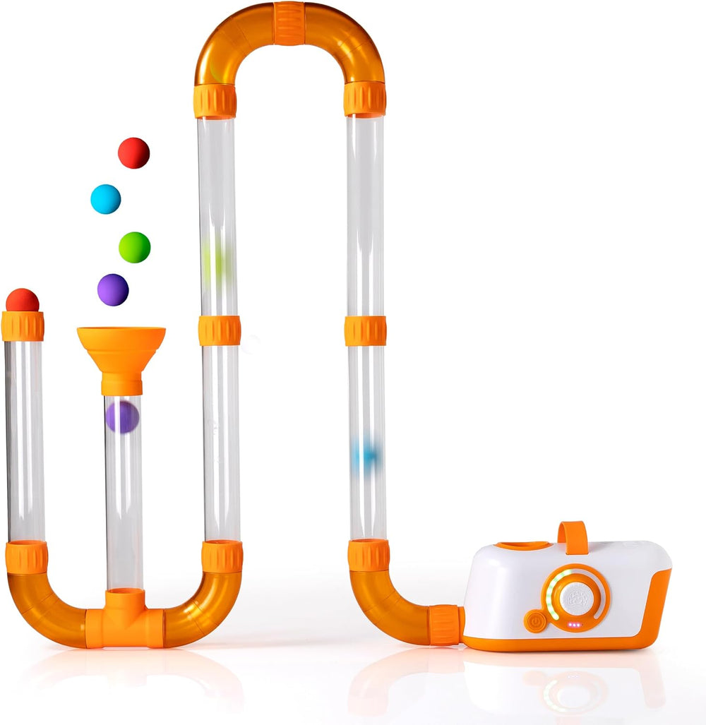 Fat Brain Toys Air Toobz Erweiterungspaket – Luftbetriebenes STEM-Bauspielzeug – Kinder & Jugendliche, Blau