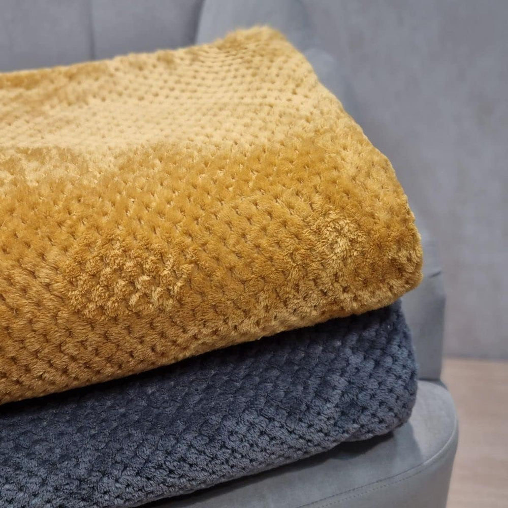 Cuvertură de pat HOMLA Noah 220 X 240 Cm - cuvertură de pat canapea aruncare confortabilă pătură cuvertură - pufos și moale - poliester gri Paturi si Cuverturi Besuche den HOMLA-Store