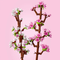 LEGO Botanicals Kirschblüten - Spielzeug mit Kunstblumen – Kreative Deko für Schreibtisch – Spielset mit Blumen zum Bauen und Ausstellen Geschenk für Mädchen und Teenager ab 8 Jahren – 40725