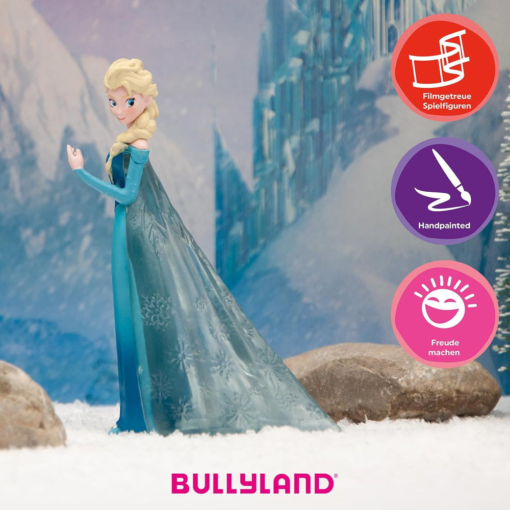 Bullyland 12961 - Figurină Elsa din Arendelle din filmul Frozen de Walt Disney, aprox. 10,1 cm, foarte detaliată, ideală ca un mic cadou pentru copiii cu vârsta de 3 ani și peste