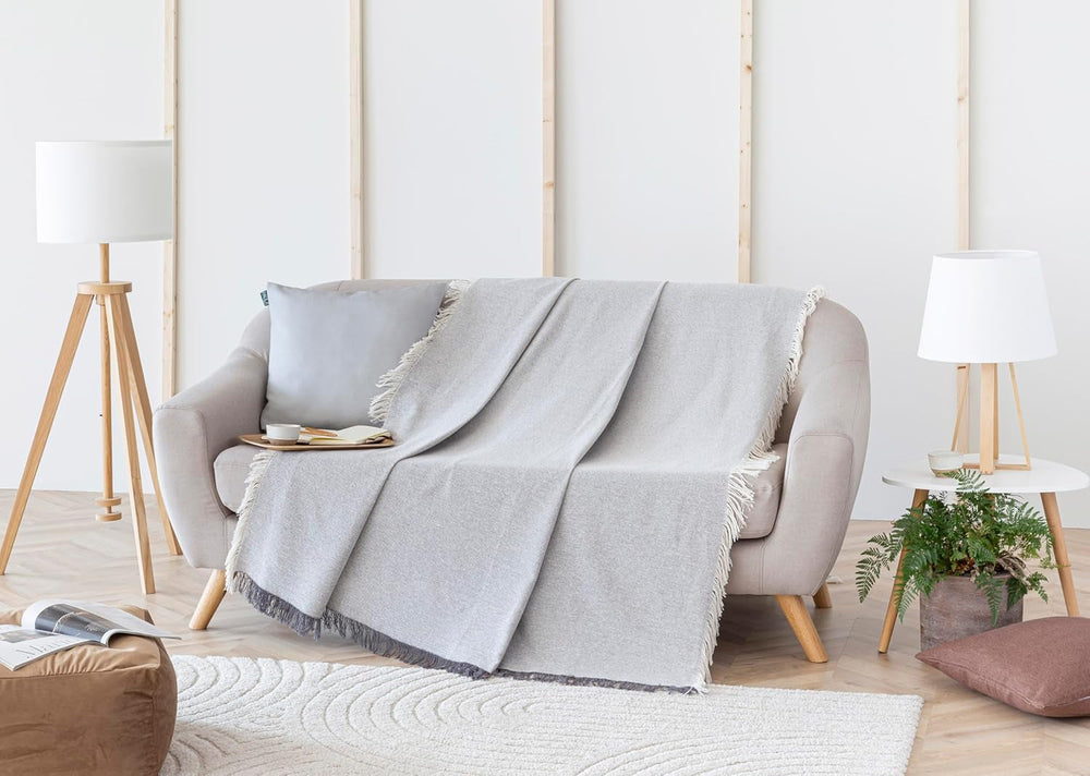 Cuvertură de pat multifuncțională, cuvertură de pat, cuvertură pentru pat, cuvertură pentru canapea, Jarapas, monocolor (180 X 260 cm, gri închis). Paturi si Cuverturi Besuche den Todocama-Store