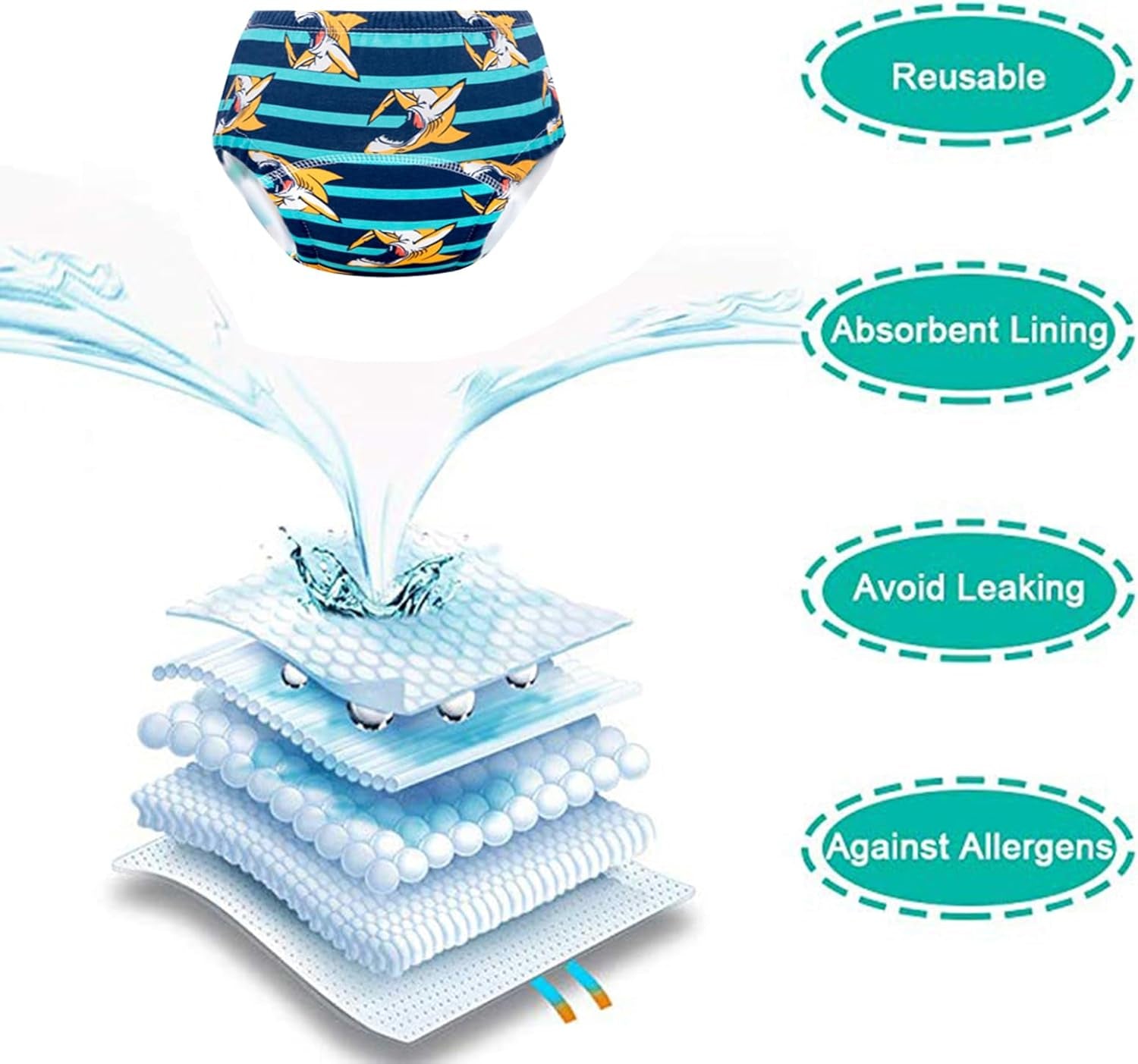 Pantaloni de antrenament la olită, pantalonii noștri de antrenament pentru copii (2-3 ani, 7 bucăți, culoare: multicolor, mărimea S)