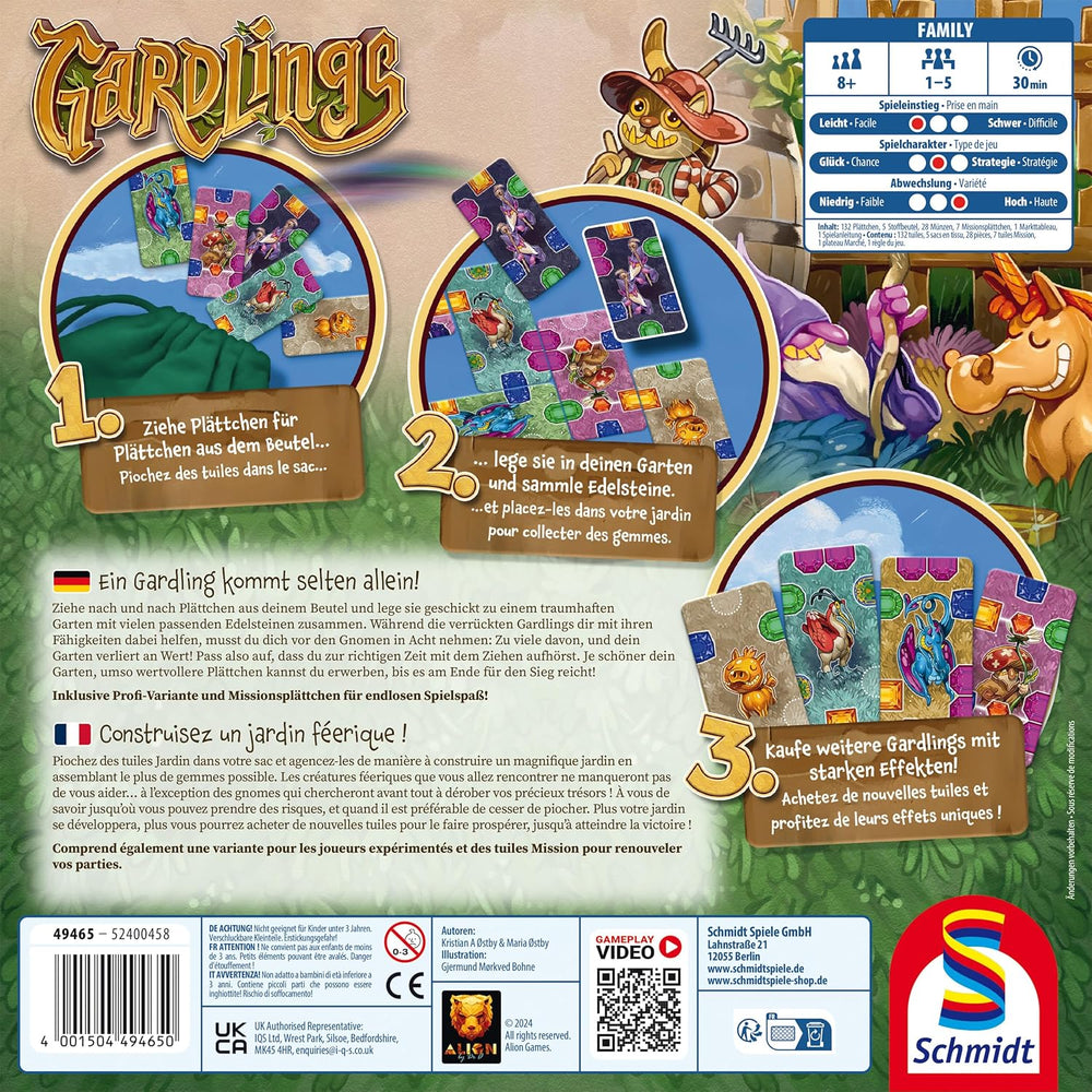Schmidt Spiele 49465 Gardlings, Joc de construire a pungilor