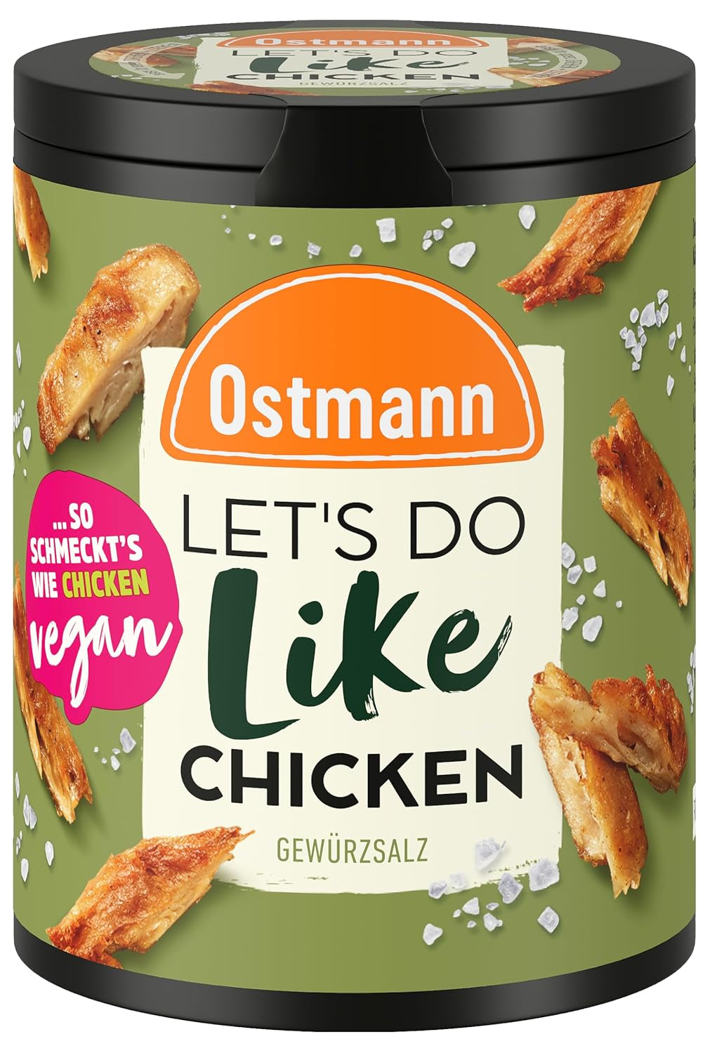 Ostmann Gewürze - Let's Do Like Chicken | Hähnchen-Geschmack für ungewürzte Fleischersatzprodukte | Gewürzsalz für Tofu und Sojachunks | 90 g in recyclebarer Metalldose