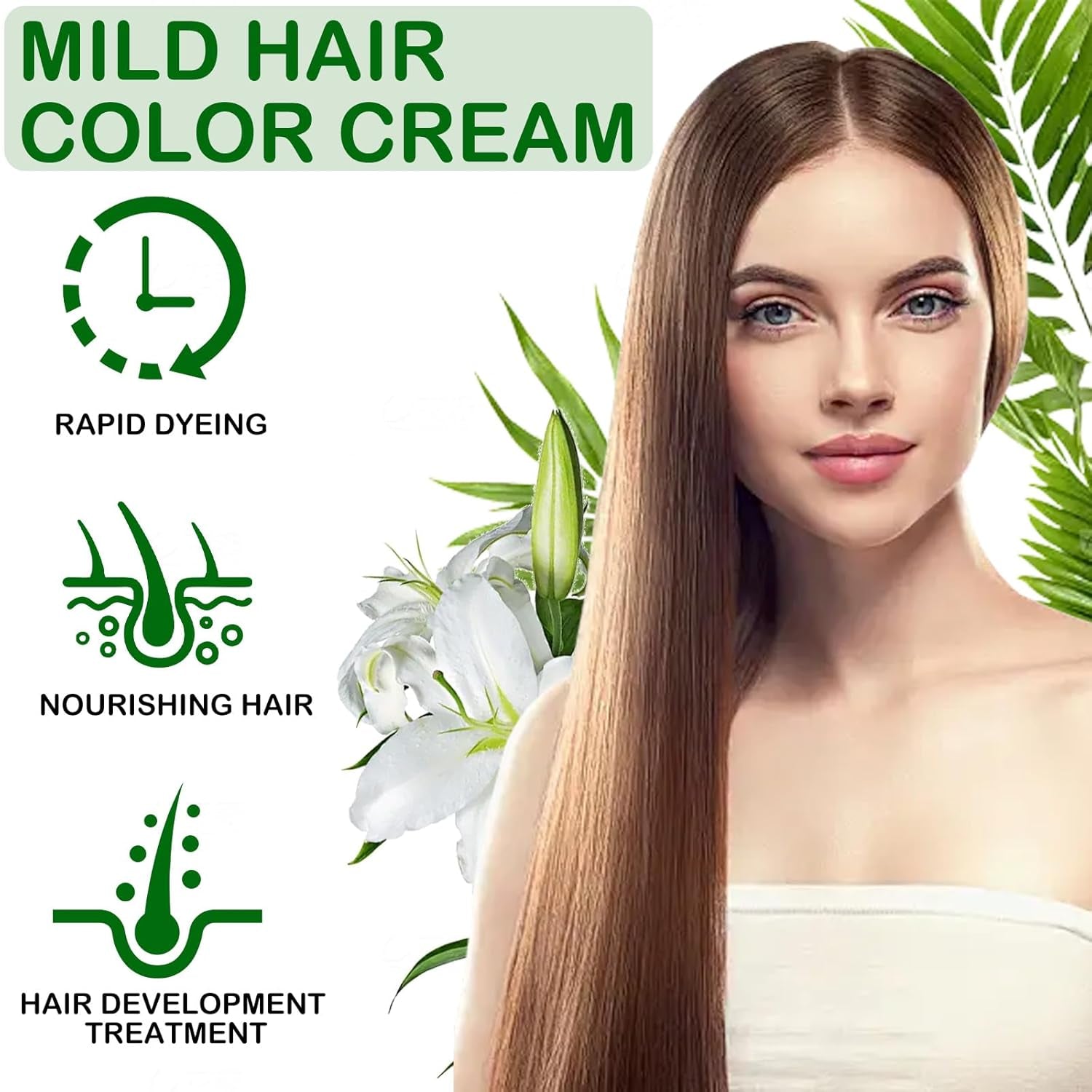 Șampon pentru vopsirea părului negru, culoare semipermanentă pentru părul gri Vopsea pentru par Naty Shop