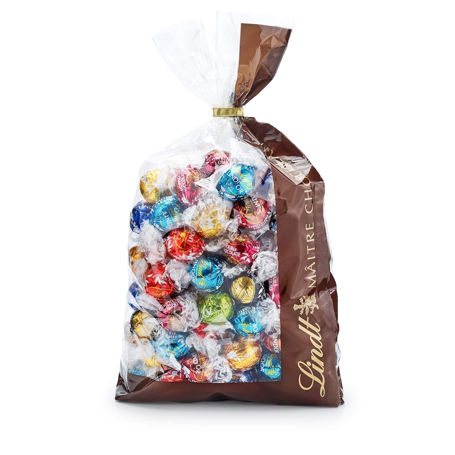 Mix de ciocolată LINDOR | 1371 g | Aprox. 109 bile: Bile de ciocolată cu lapte și LINDOR cu cremă de căpșuni | Pungă de 1 kg, aprox. 80 de bile de ciocolată ciocolată albă cu cremă de căpșuni
