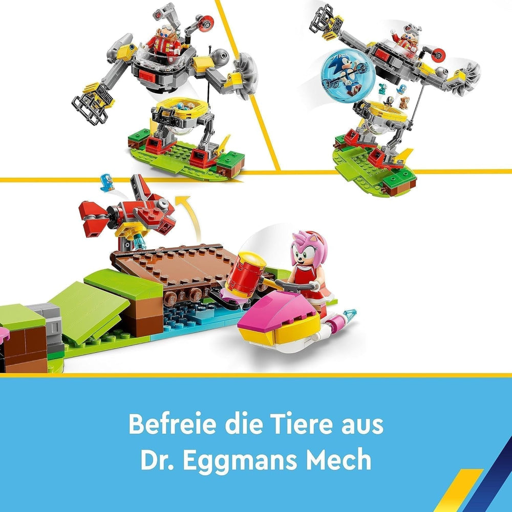 LEGO 76994 Sonic the Hedgehog Provocarea în buclă a lui Sonic în zona Green Hill, jucărie construibilă pentru copii, băieți și fete cu 9 personaje, inclusiv Dr Eggman și Amy Seturi de constructie Besuche den LEGO-Store