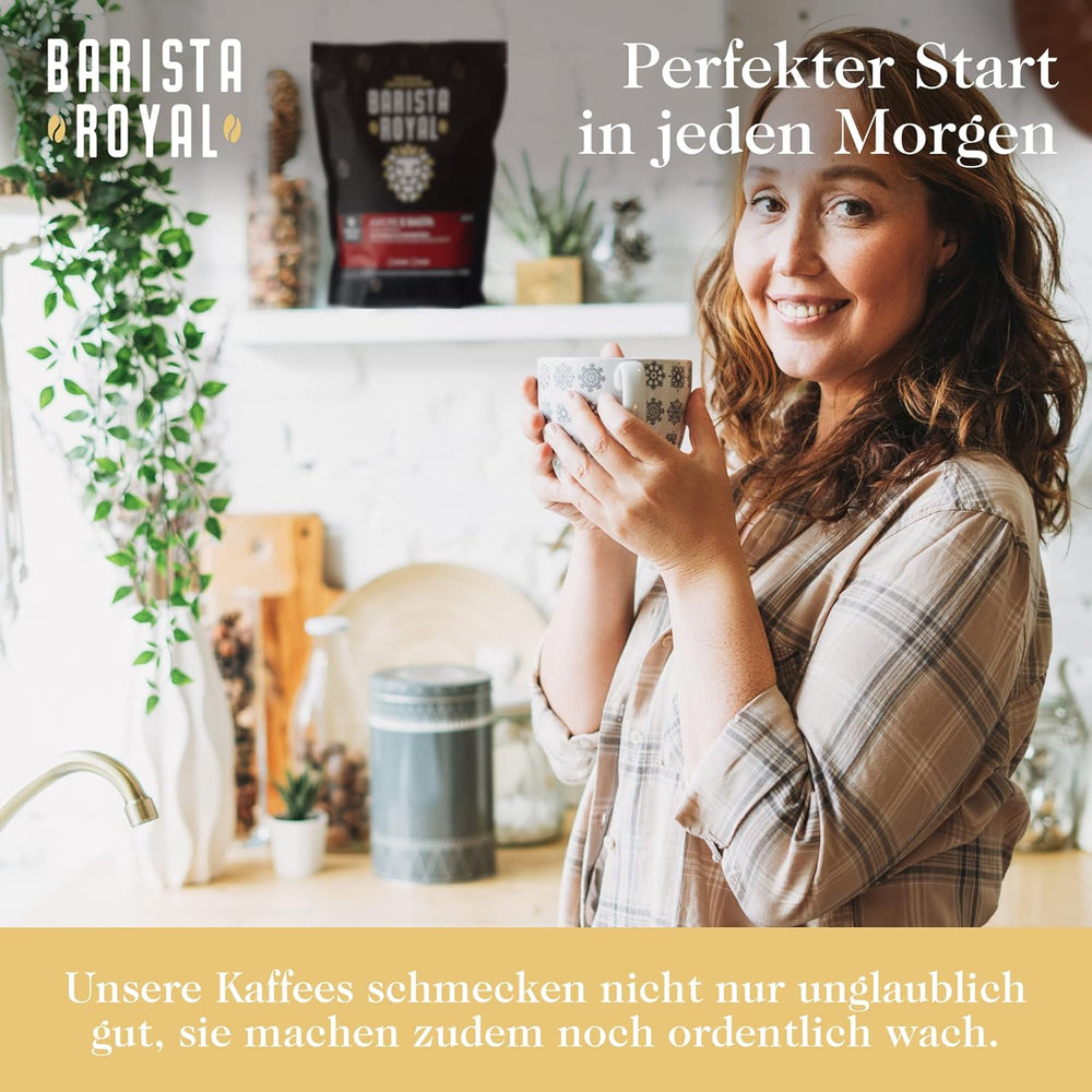 Set Degustare Cafea Boabe Întregi 5 x 350g | Pachet Descoperire Boabe de Cafea în Set Cadou | Arabica | Comerț Echitabil | Vegan | Ideal pentru Espressoare Automate, Espressoare cu Filtru, Espressoare Pour-Over și Prese Franceze | BARISTA ROYAL