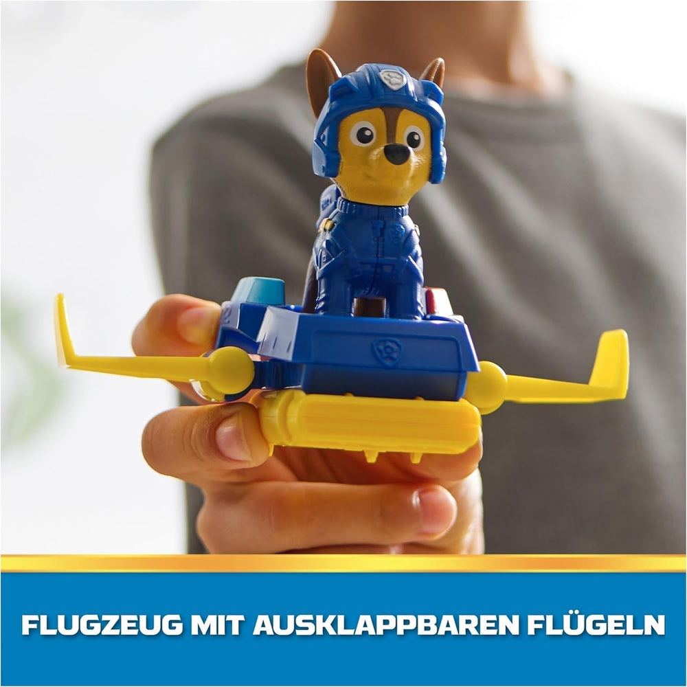 PAW PATROL, Chase Action Pup, figurină de joacă cu mini avion de salvare cu aripi pliabile, jucărie pentru copii începând cu vârsta de 3 ani Action figures Naty Shop