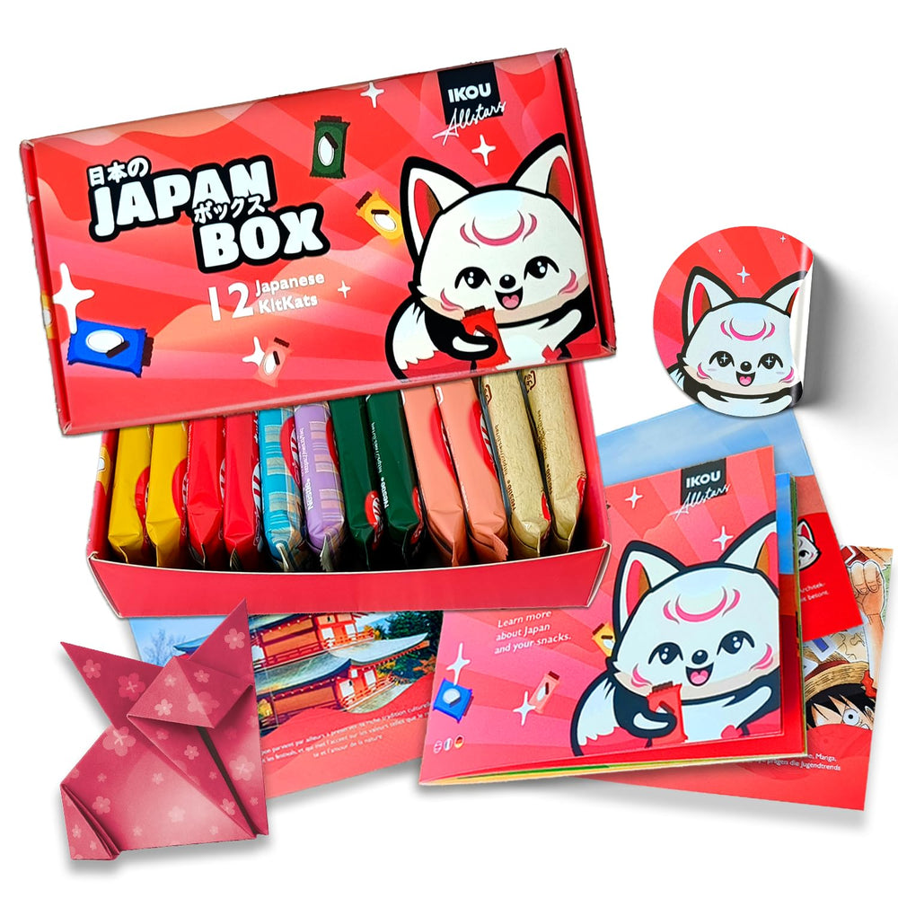 Cutie Sampler - 18 KitKat Japan Minis | Cutie Sampler cu Dulciuri Japoneze, Idee de Cadou cu Gustări Japoneze, cutie surpriză populară cu Matcha și alte soiuri rare.