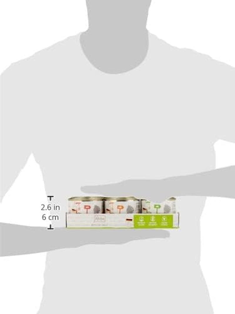 MjAMjAM - Hrană umedă premium pentru pisici - Pachet mixt I - Pui, Vită, Inimi, pachet de 6 (6 x 200 g), fără cereale cu carne suplimentară