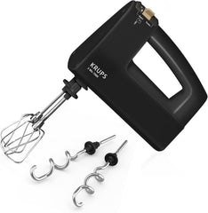 Krups 3Mix 7000 Handmixer 60 Jahre Special Edition, 500 Watt, Knet- Und Rührhaken Aus Edelstahl, Langes Netzkabel, Zubehörtasche, F6085811, Schwarz/Kupfer Bucatarie Naty Shop 3 Mix 7000 F60858