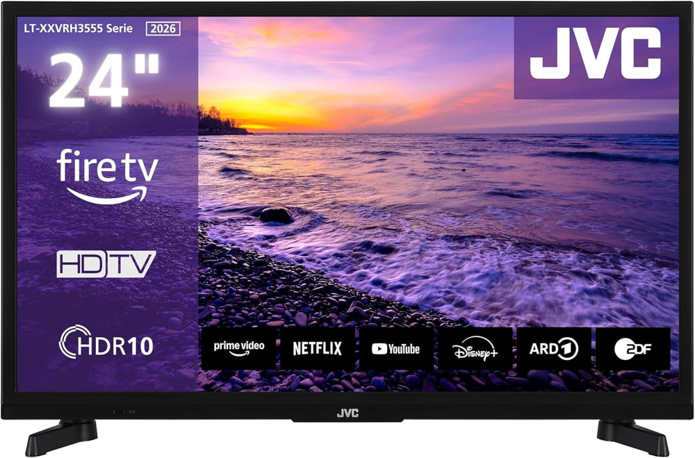 JVC Fire TV de 40 de inci, Smart TV Full HD, HDR, cu control vocal Alexa și tuner triplu, televizor LED LT-40VRF3555 (2026)