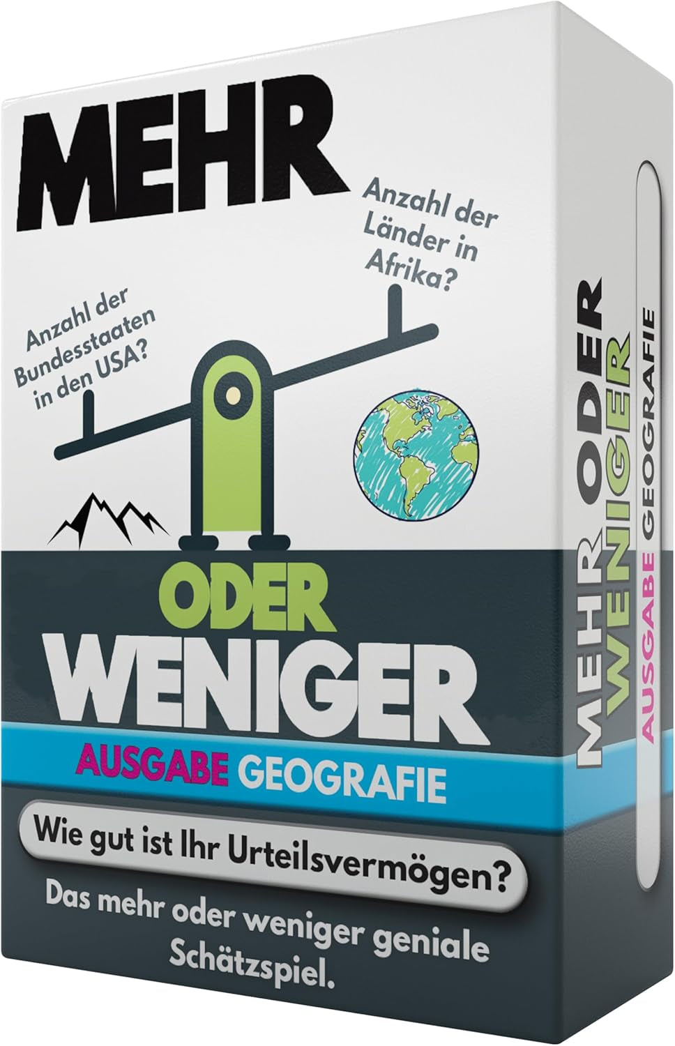 | Mehr Oder Weniger Kartenspiel | Wie gut ist Ihr Urteilsvermögen? Spiel für Erwachsene, Famile & Kinder | 2+ Spieler | Familienspiel | Reisespiel |
