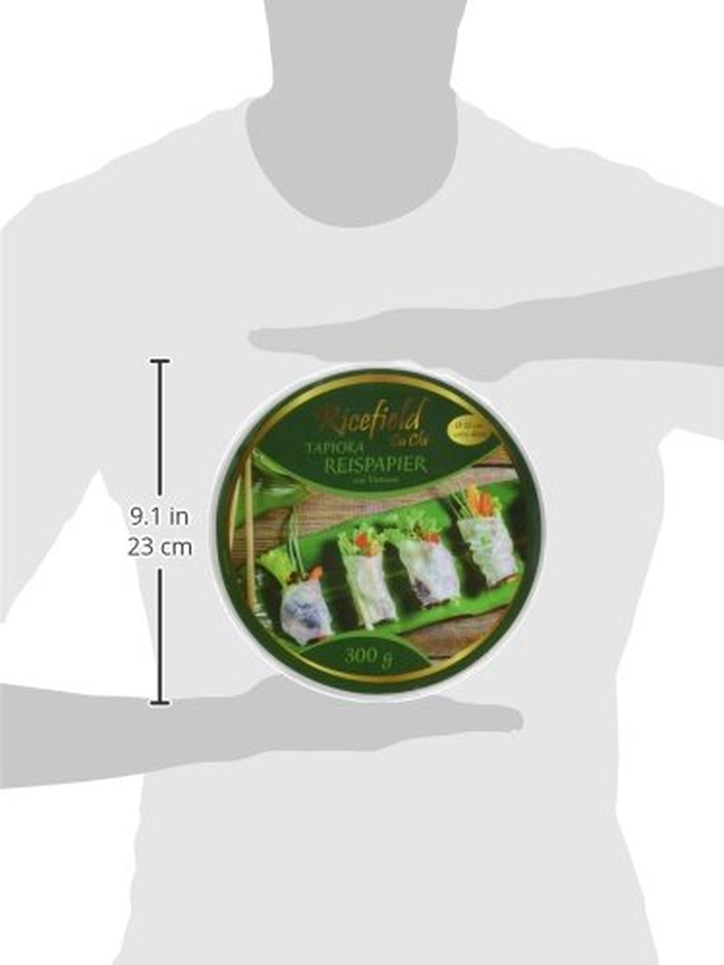 Hârtie de orez Ricefield cu tapioca, rotundă, 22 cm, calitate premium, 300 g