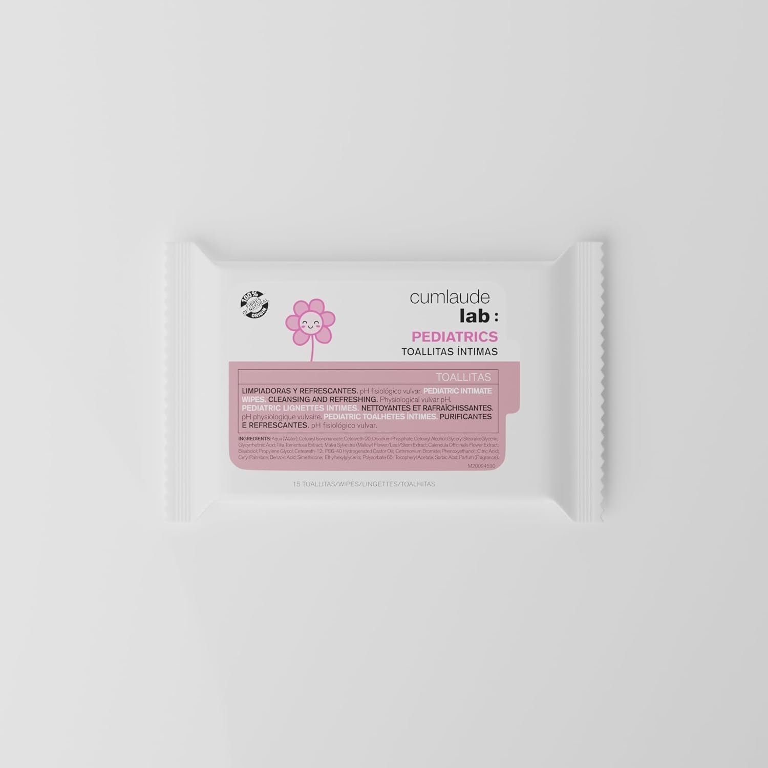 Șervețele intime de laborator pentru copii, 15 bucăți, curățare și răcoritoare, valoare pH fiziologică