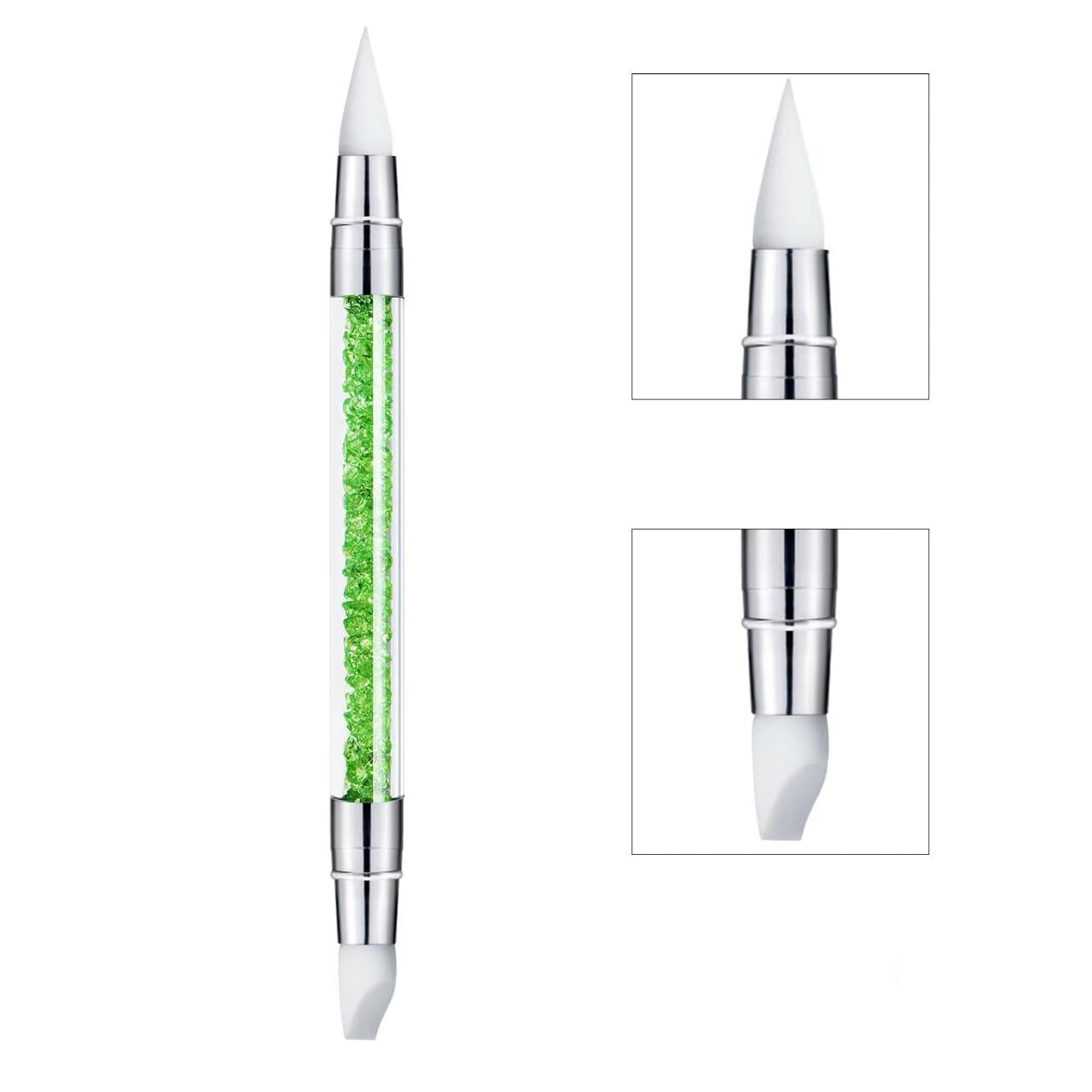 ZEOHBETY Nagelkunst-Skulpturstift, 5 Stück Doppelspitzen-Silikon-Nagelwerkzeuge Für Harz, Silikonpinsel, Acrylstift, Nagelkunst-Pinsel, Nagelfolienschnitzen, Zeichnen, Effekt, Formen, Zeichnen