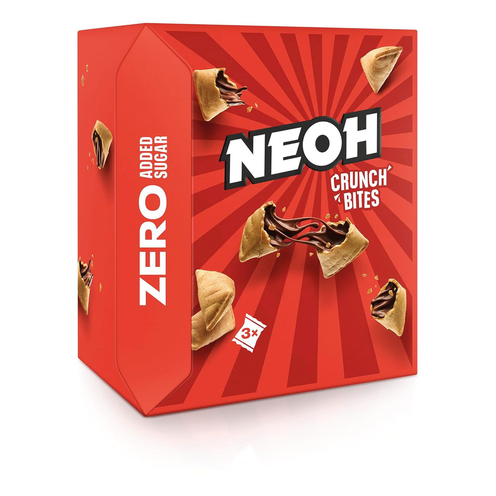 NEOH Chocolate Bites | Fără zahăr adăugat, 100 kcal per porție, bucățele crocante cu o umplutură cremoasă de alune de pădure și cacao, perfecte pentru luat la pachet sau ca înlocuitor de muesli | Keto, conținut scăzut de carbohidrați | Pachet de 3 x 29 g