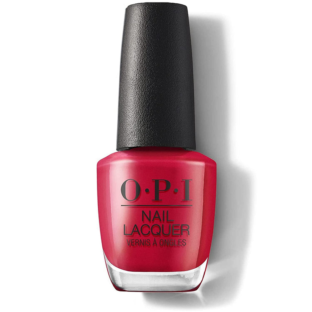 Oja OPI Nail Lacquer în nuanțe de roșu și portocaliu – Oja cu uscare rapidă, rezistentă la ciobire și de lungă durată – durează până la 7 zile – cu pensulă ProWide extra-lată