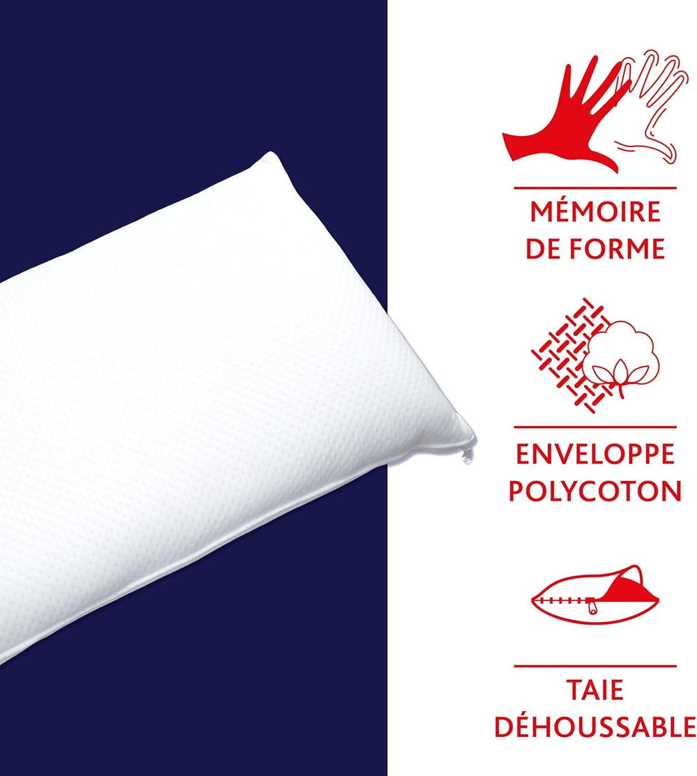 DODO pernă, bloc din spumă viscoelastică, alb, 1 unitate (Lot De 1) Perne standard Naty Shop