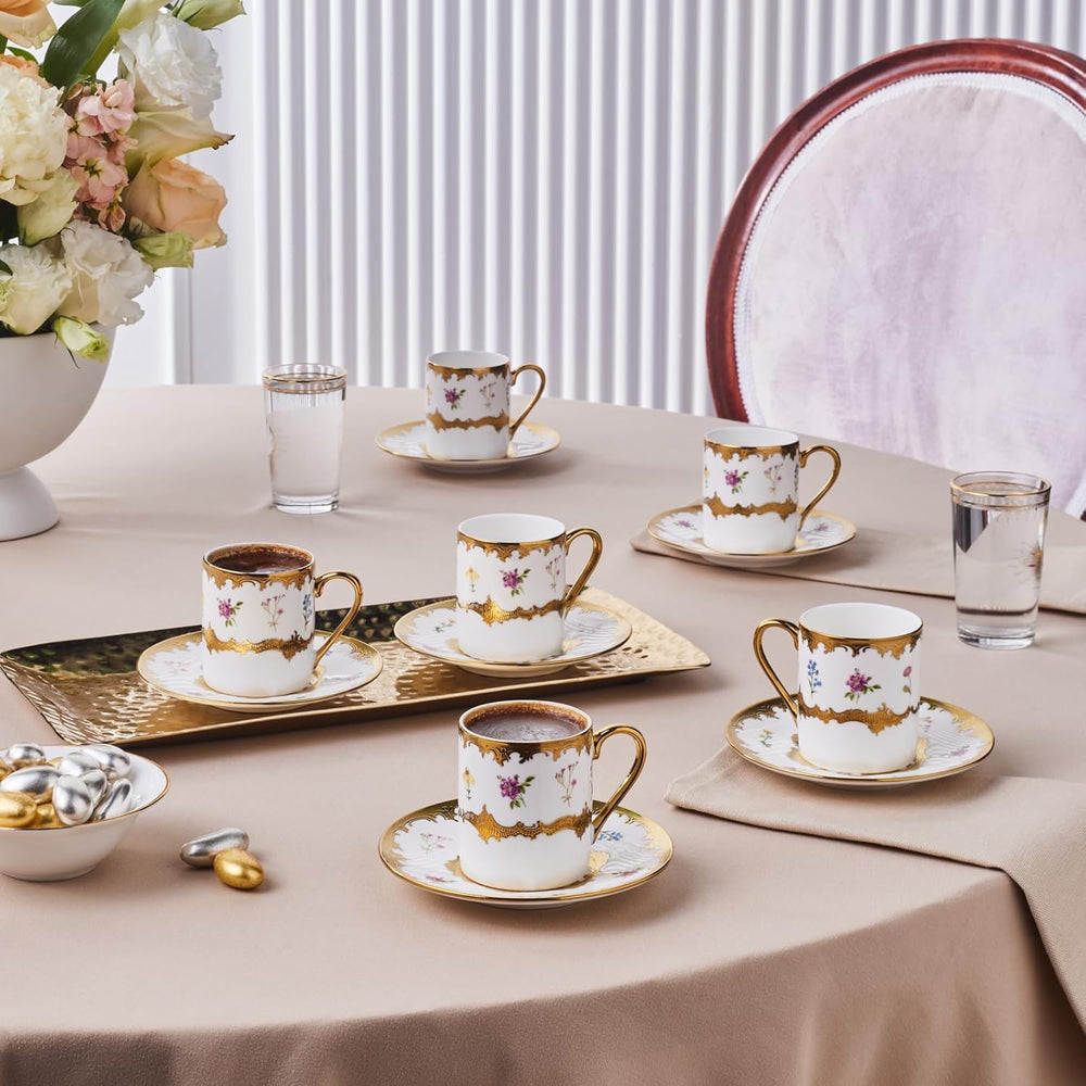 Cafea Karaca Bidter pentru 6 persoane, multicoloră