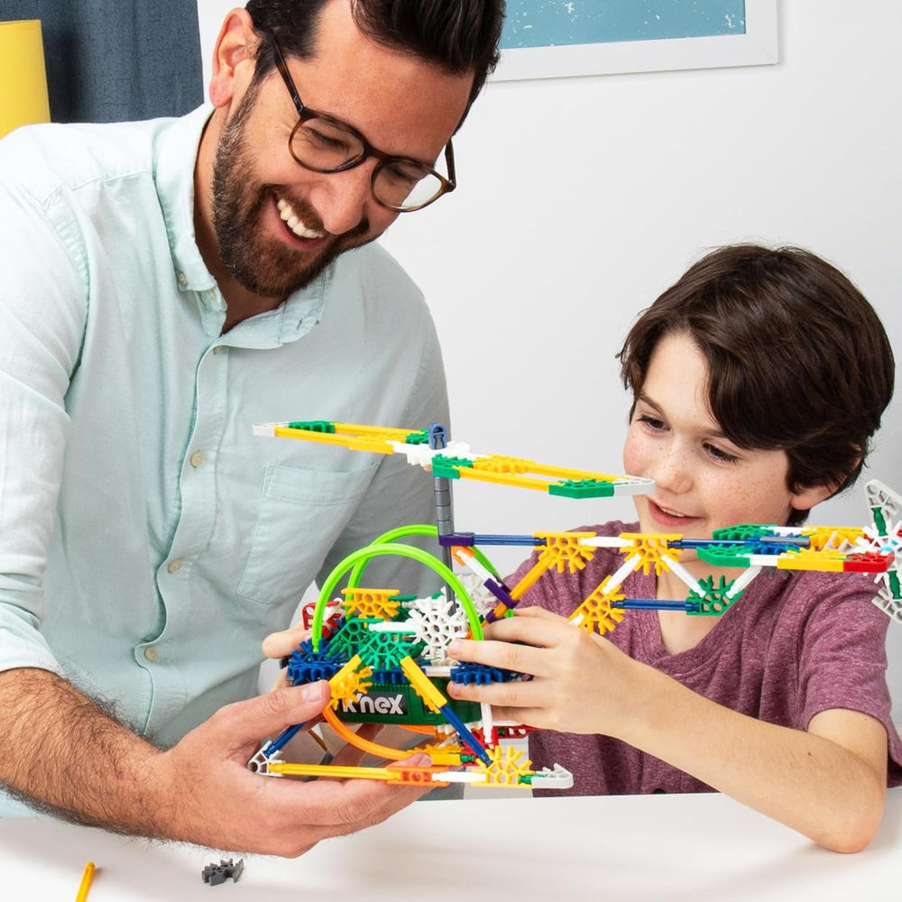 Basic Fun K'Nex Imagine Power and Play Motorisiertes Bauset, Lernspielzeug für Kinder, 529-teiliges STEM-Lernset, Ingenieurwesen für Kinder