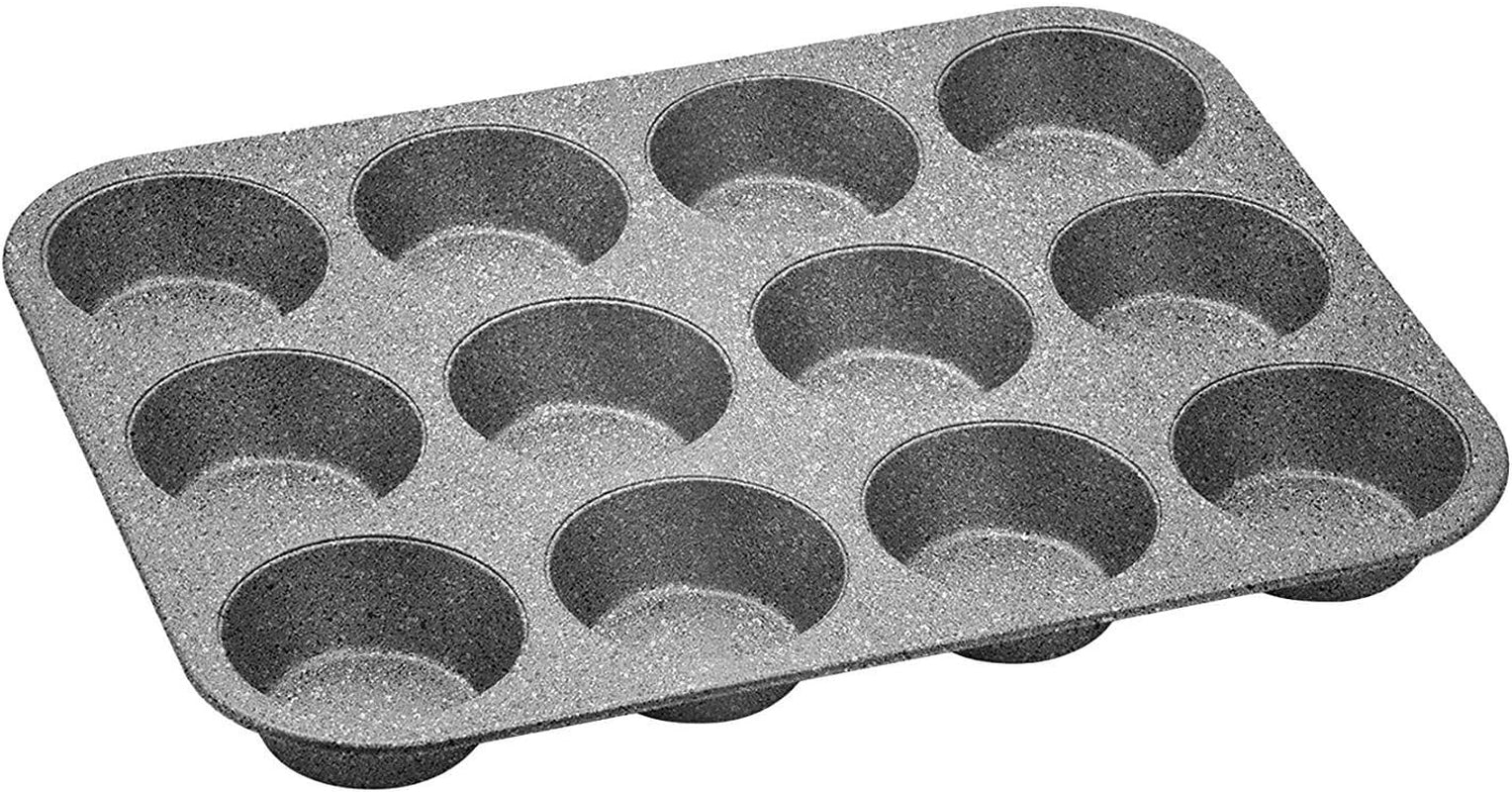 Bakeware PETRAVERA Backform Für Muffins 12 STK Grau Matrite si tavi pentru copt Naty Shop 12 Stk